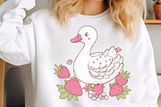 Strawberry Summer Goose Clipart, an Illustration by SinaCreation (Thumbnail 6 of 11)