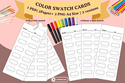 COLOR SWATCH CARD SHEET PDF PNG, a Decorative Illustration by Vachira Digital Studio (Thumbnail 1 of 4)