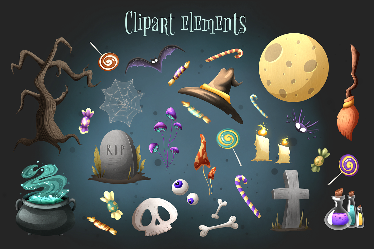 Magic Pumpkins Halloween Clipart, an Illustration by Samnay Arts (Photo 6 of 10)