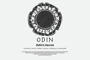 Viking Odin rune dark circle shield