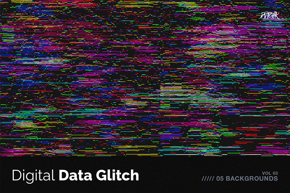 Digital Data Glitch V03, a Background Graphic by dvtchk (Photo 2 of 6)