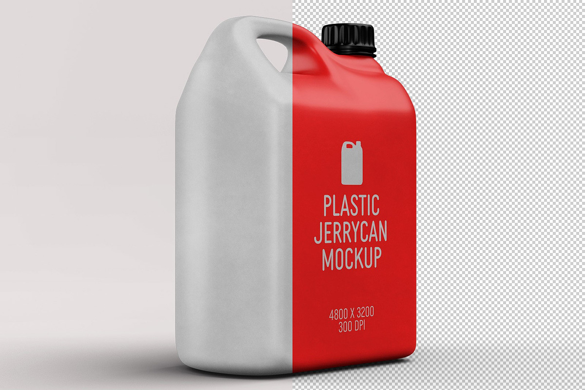 Plastic Jerrycan Mockup, a Cups & Container Mockup by Medialoot (Photo 4 of 6)