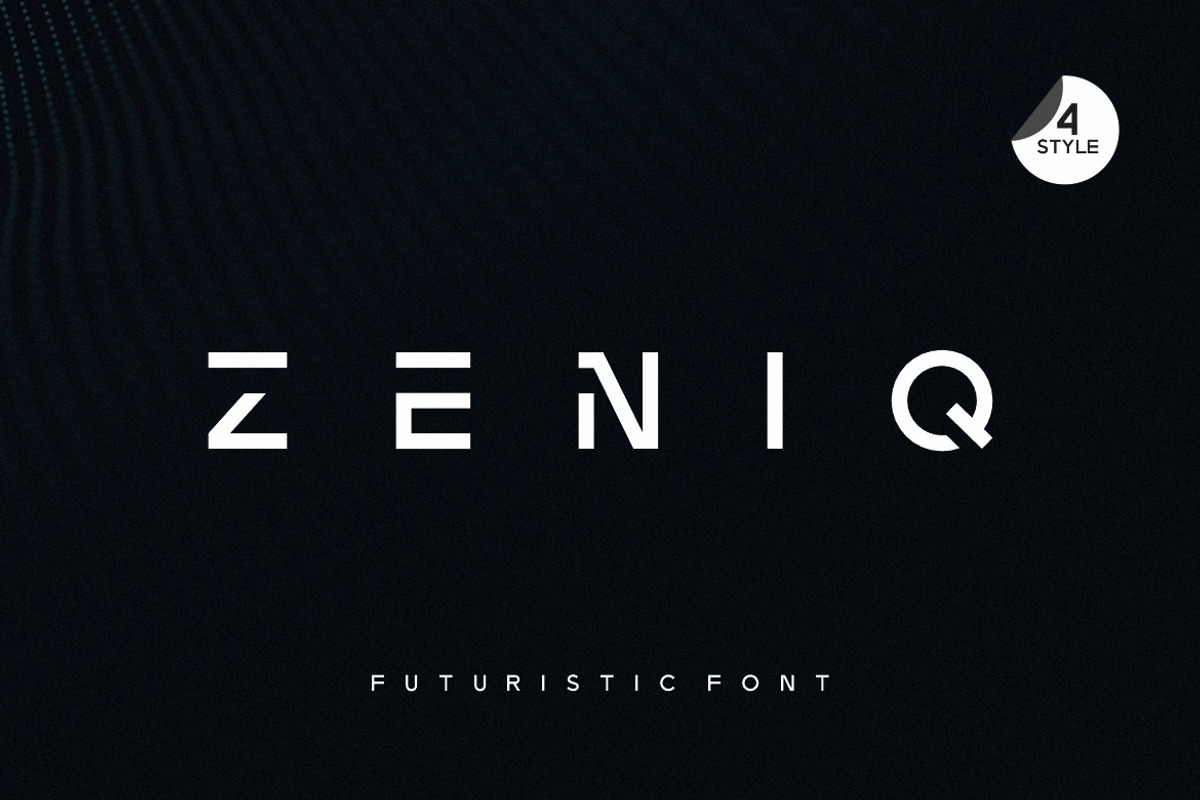 ZENIQ - Techno Font, a Sans Serif Font by Burhan Afif (Photo 1 of 7)
