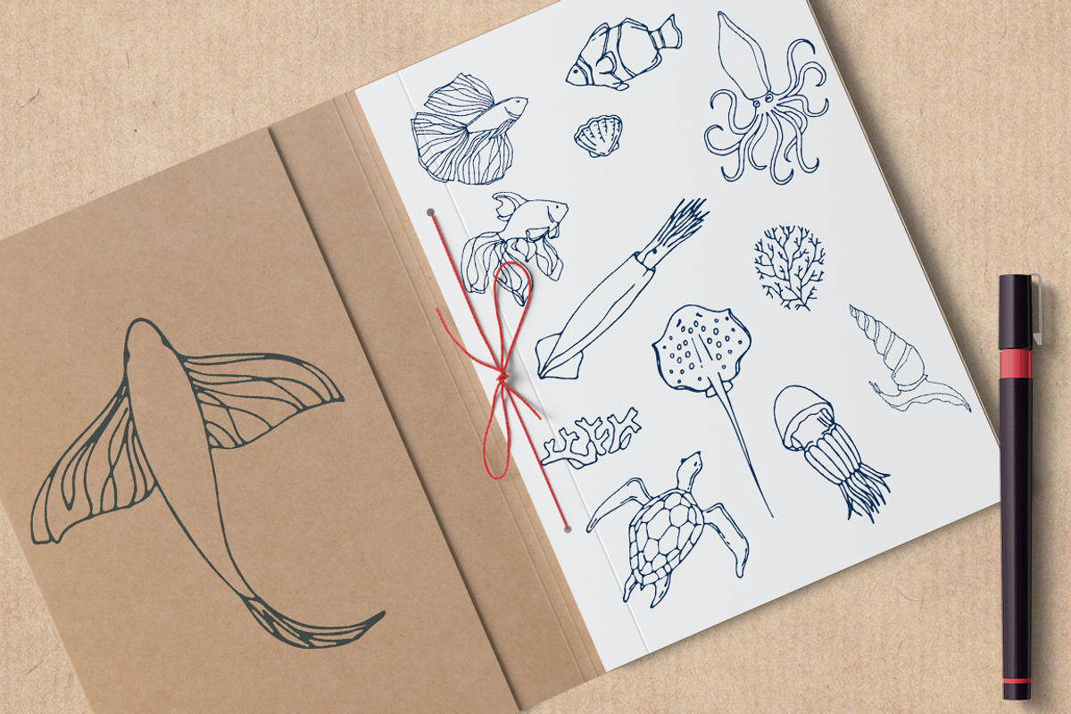 Vector sea creatures, an Object Graphic by CARROTDESIGN (Photo 5 of 6)