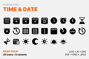 Time & date icons (Solid), a Solid Icon by Totto House (Thumbnail 1 of 3)