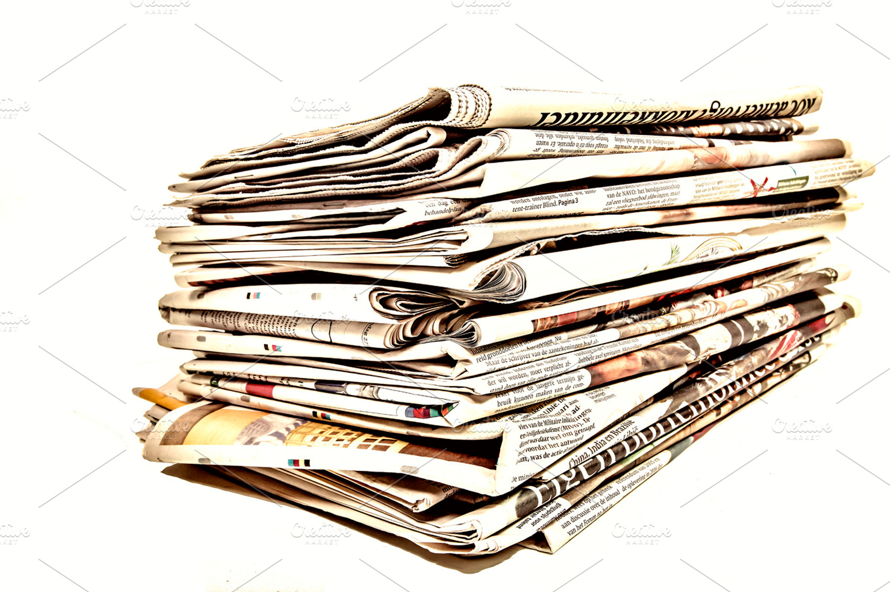 Bunch Of Dutch Newspapers