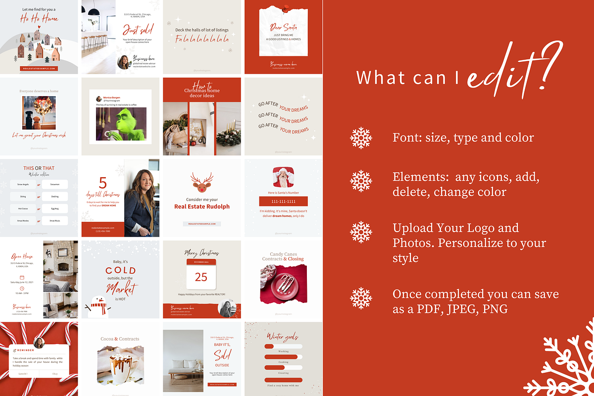 MEGA Real Estate Christmas Pack, a Social Media Template by Estatik Designs (Photo 6 of 7)