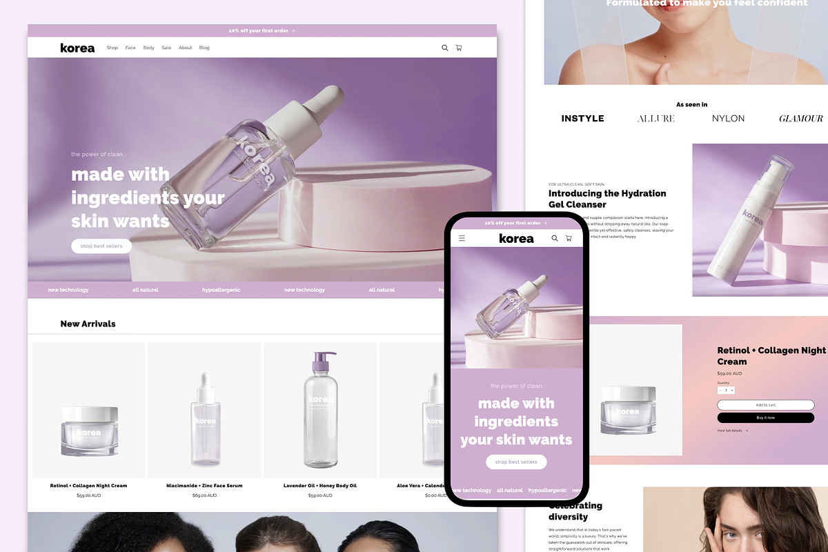 KOREA | Beauty Shopify Theme, a Shopify Template by Studio Mayde (Photo 3 of 9)