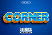Corner 3D Text Effect, a Layer Style Add-On by iDoodle Studio (Thumbnail 1 of 5)