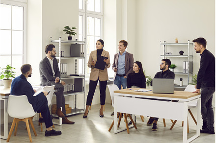Business colleagues having, a Business Photo by StudioRomantic