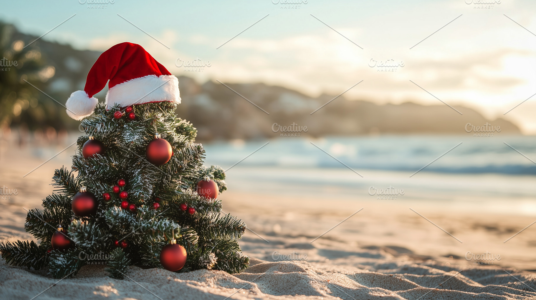 Christmas tree with Santa Claus hat, a Holiday Photo by MistyDay