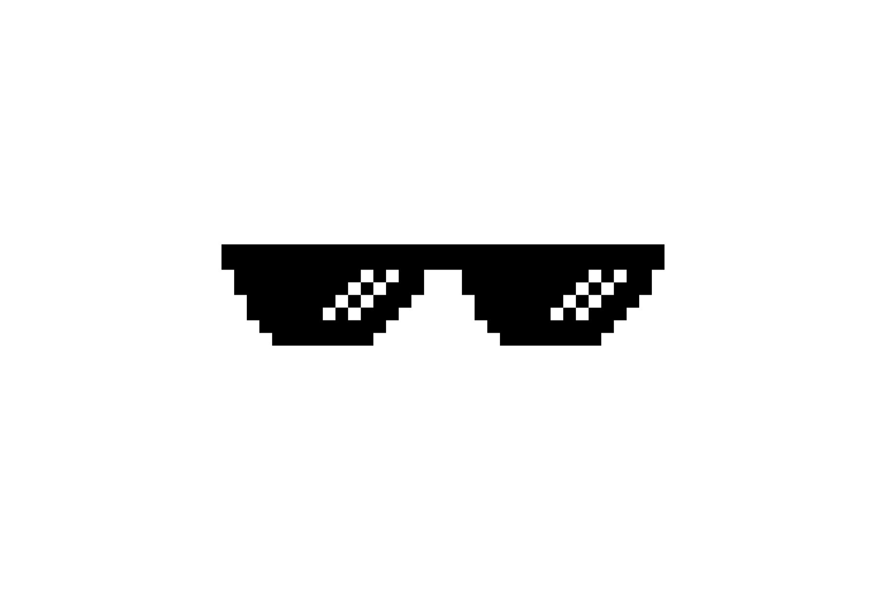 Pixel glasses of thug life meme. | Illustrations ~ Creative Market