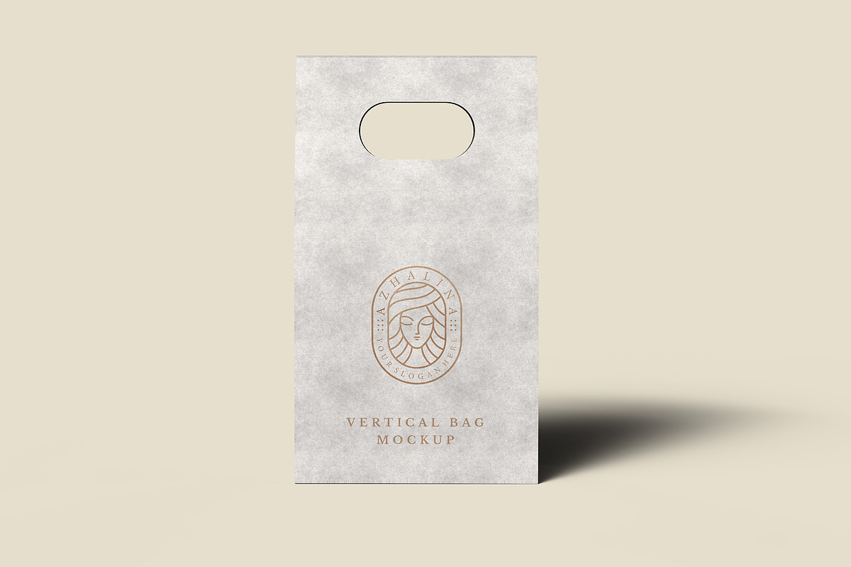Kraft Paper Vertical Bag Mockup, a Packaging Mockup by Illusiongraphic (Photo 4 of 22)