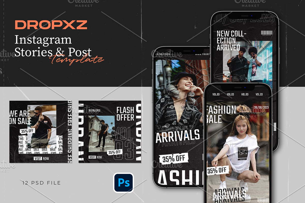 Hype Instagram Template - Dropxz, a Social Media Template by Gibcreat (Photo 1 of 4)