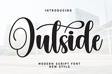 Outside | Script Font