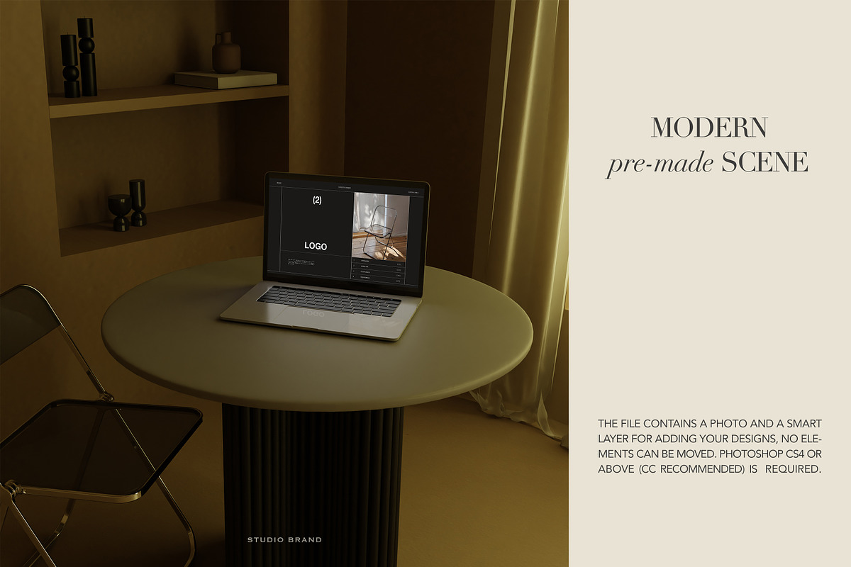 BLEU I Macbook Mockup No.1, a Mac Mockup by Studio Brand (Photo 2 of 4)