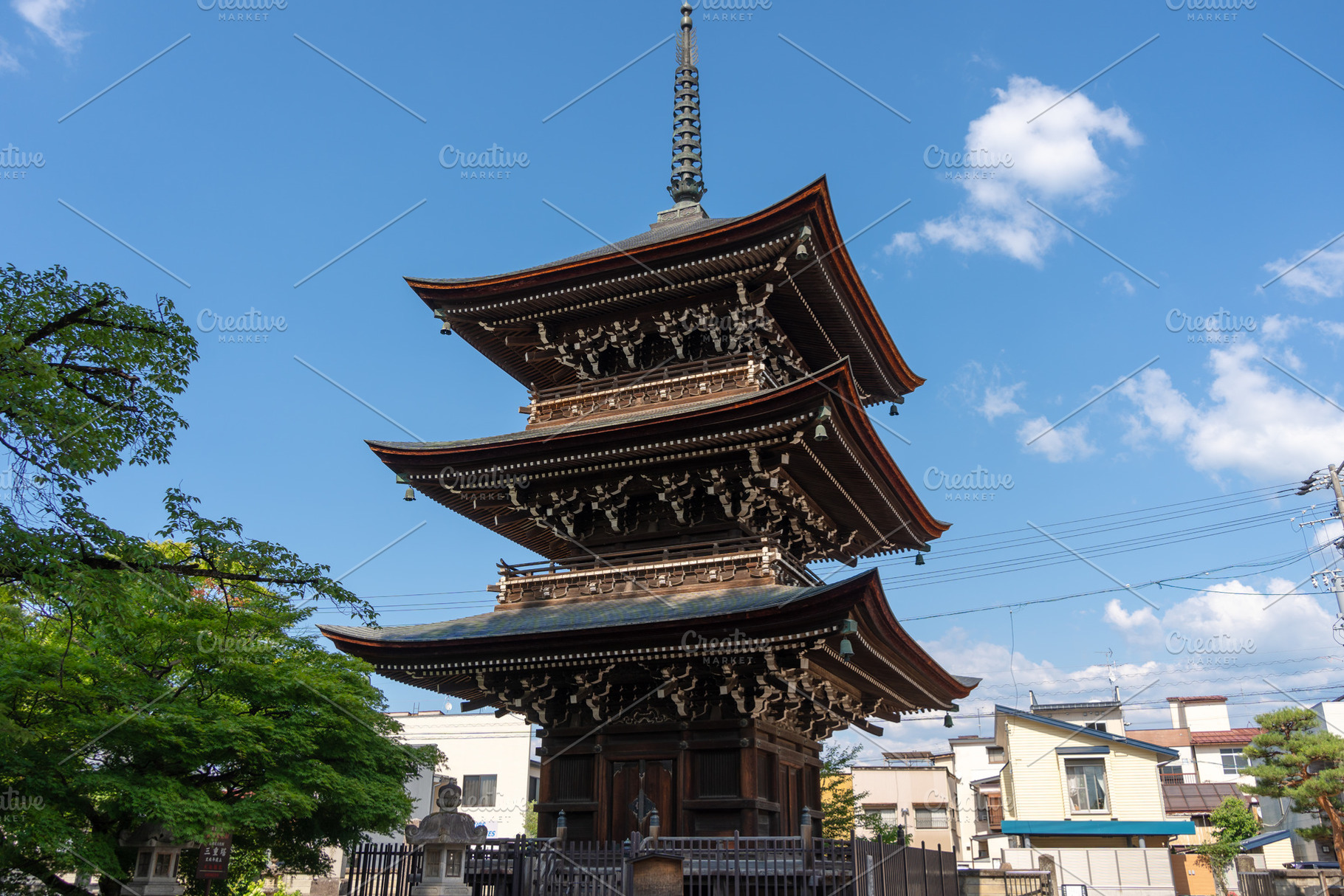 Three-story Pagoda at Hida Kokubun-ji Temple in Takayama, an Architecture Photo by GoodGoods