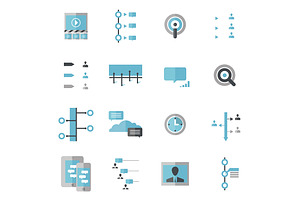 Modern Social Timeline Icons