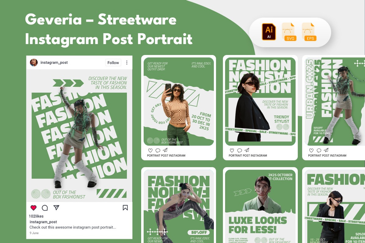 Urban Fashion - Instagram Bundle 03, a Social Media Template by Dhabee (Photo 6 of 10)