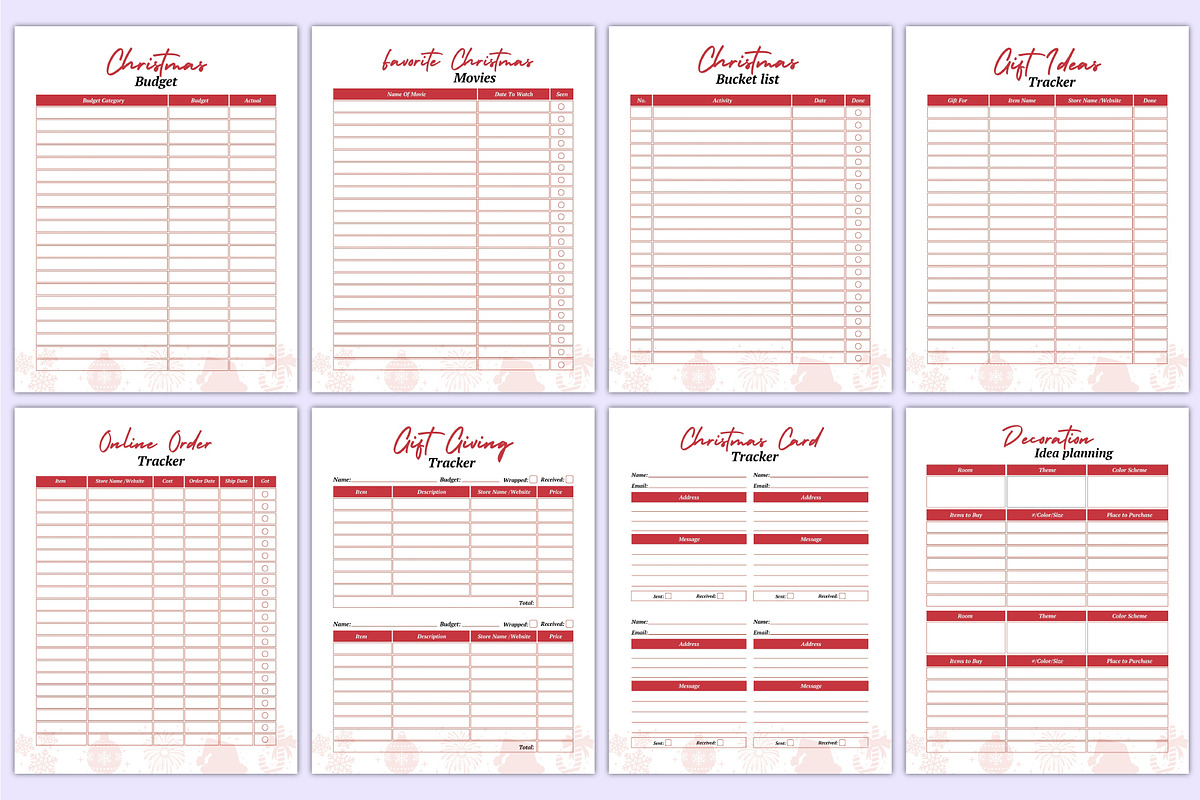 Christmas Planner Bundle Canva Kdp, a Stationery Template by Mustafiz (Photo 3 of 5)