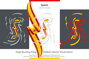 Spain flag ribbon vector, a Templates & Theme by Simbos (Thumbnail 2 of 9)