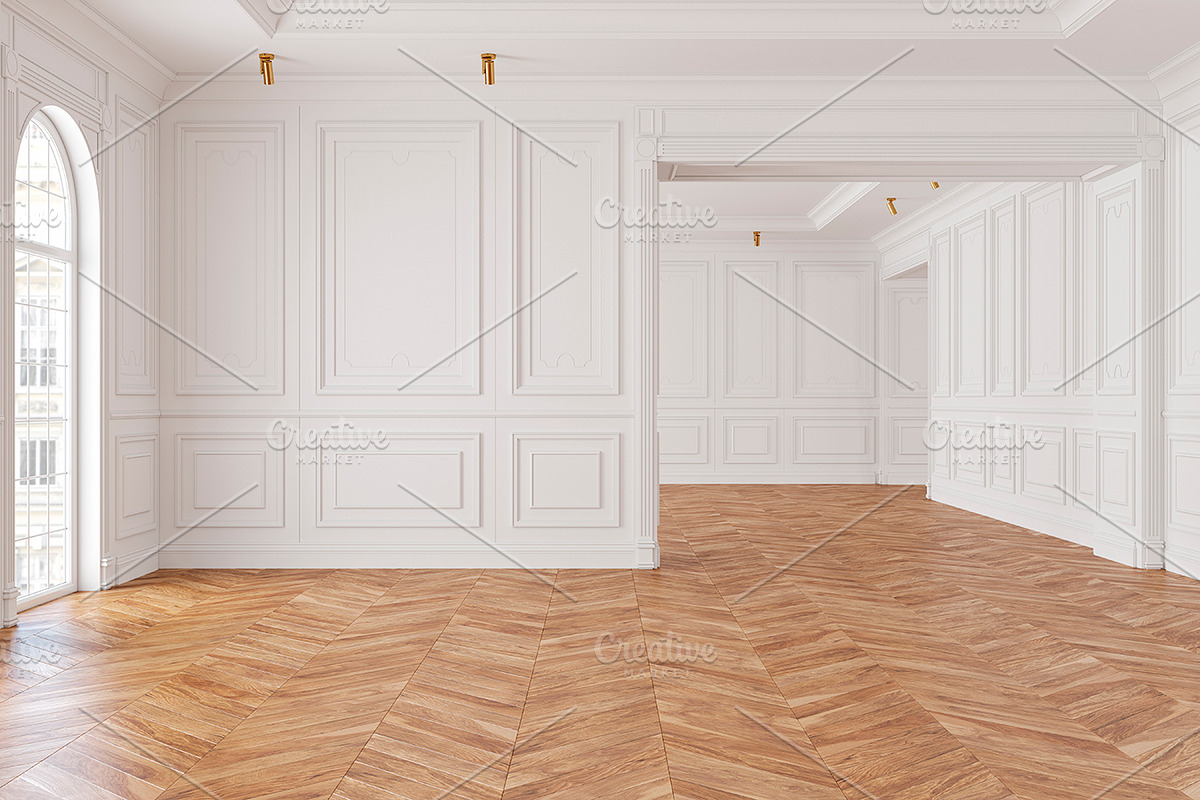 Classic white interior mockup, a Household Mockup by YKvisual