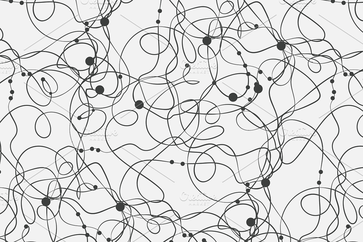 Monochrome seamless patterns set, a Pattern Graphic by mcherevan (Photo 5 of 5)