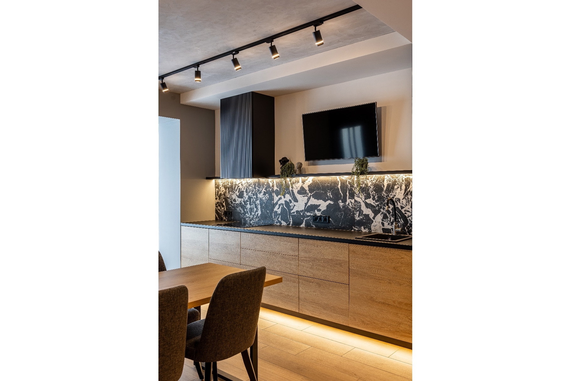 Modern kitchen with wooden cabinets, an Architecture Photo by wip3out