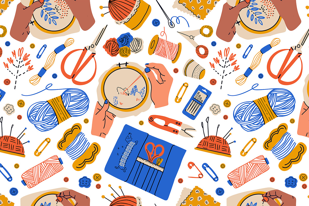 Embroidery vector illustration, an Object Illustration by Zeukaa (Photo 4 of 6)
