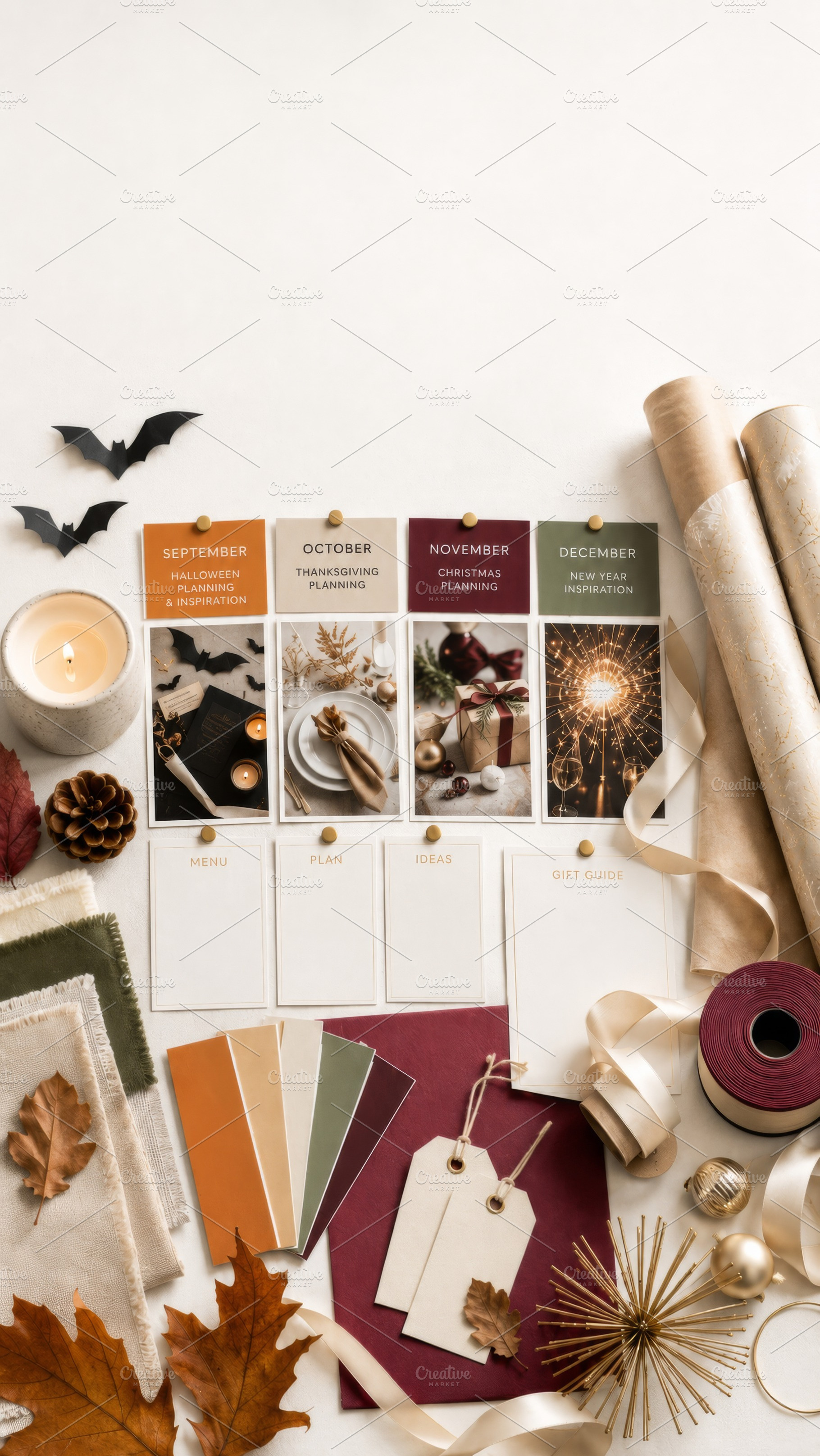 Holiday preparation flat lay feature, a Photo by Dvoevnore photos