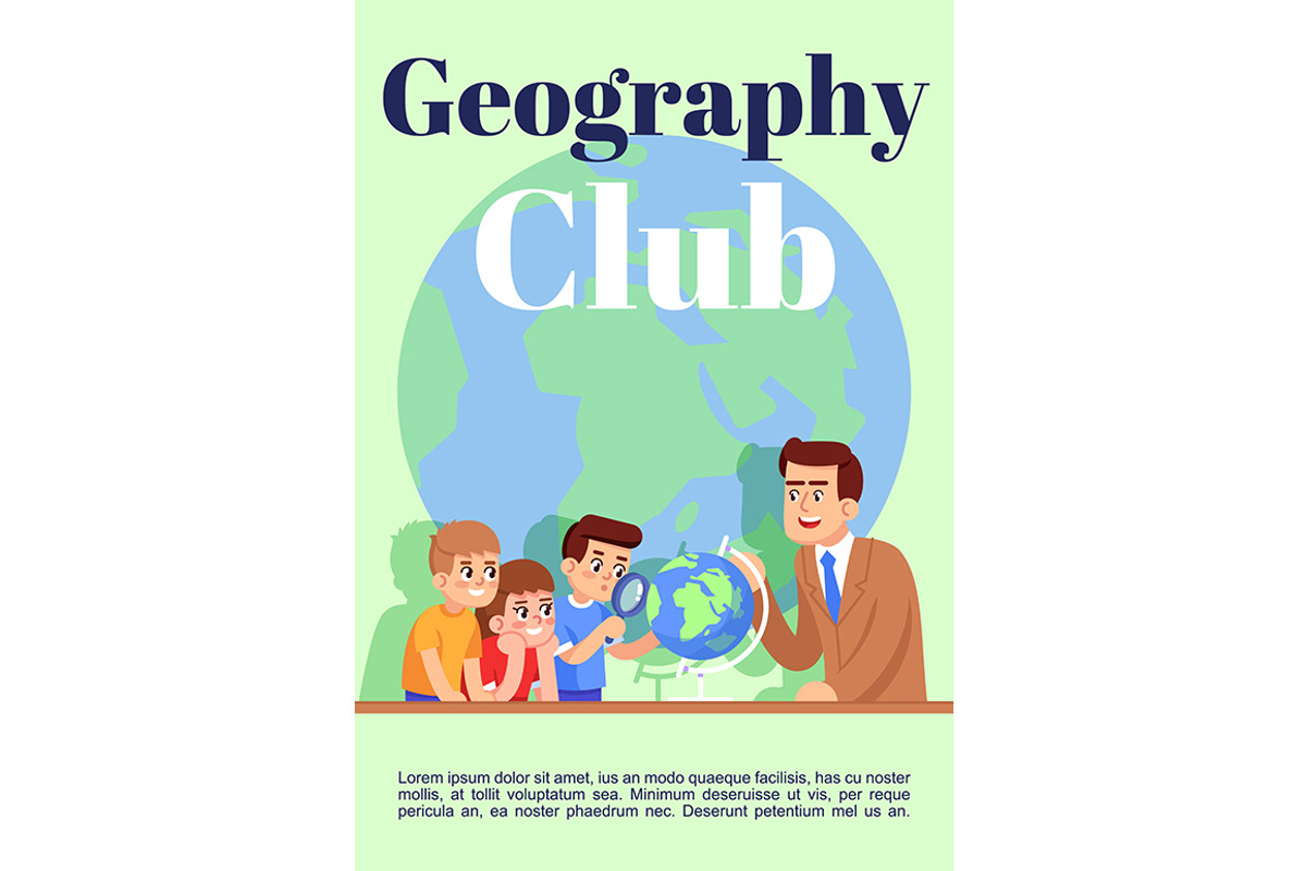 Geography club brochure template, a Flyer Template by IMG Visuals