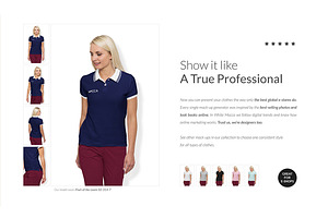 Women Polo Shirt Mockups FREE DEMO