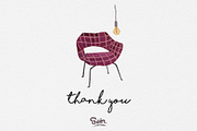 The Cozy Things (watercolor clipart), a Decorative Illustration by Soir Creative (Thumbnail 7 of 7)