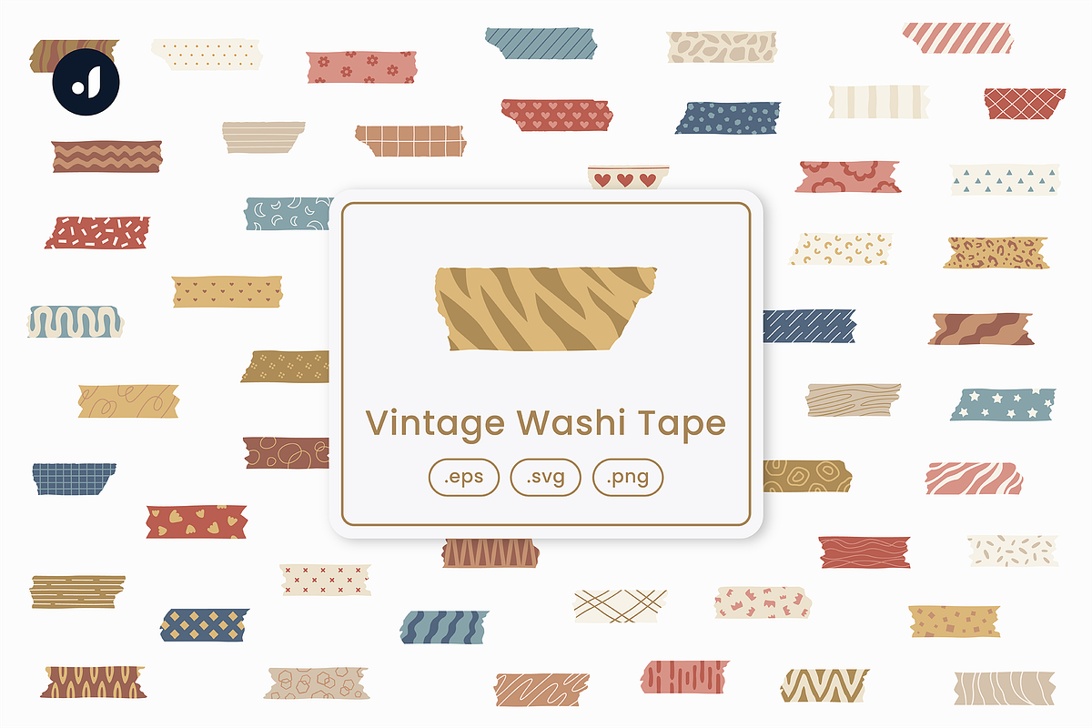 Vintage Washi Tape Illustration, an Object Graphic by Jump Studio (Photo 1 of 4)