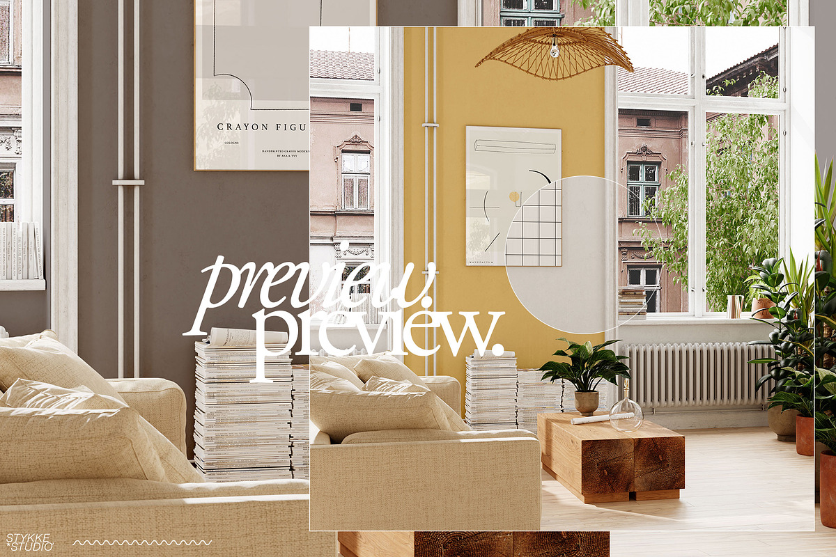 LENIS ROOM Natural Frame Mockup Set, a Household Mockup by Stykke Studio (Photo 50 of 58)