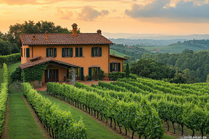 Beautiful countryside villa surround, a Photo by Tanuart