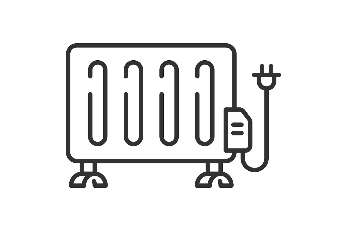 Heater line icon set, an Outline Icon by ElineDesign (Photo 2 of 3)