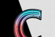 Neon light Alphabet letters, a Decorative Illustration by S_design (Thumbnail 5 of 8)