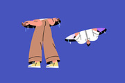 People teleport set, a Person Illustration by PaperTrident (Thumbnail 11 of 19)