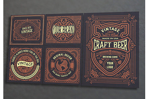 Set of 5 Vintage Labels for Packing, a Flyer Template by OneVectorStock