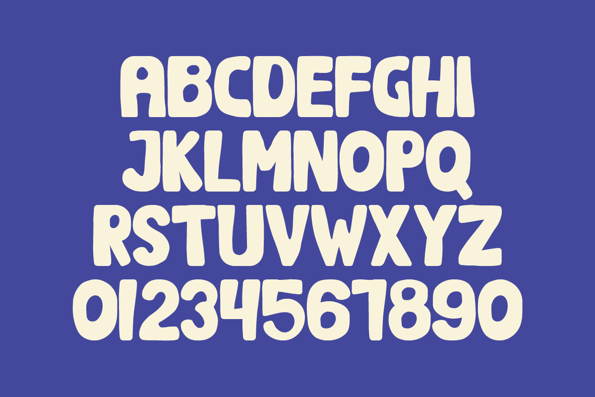 Thicky Stroke - Handrawn Font, a Handwritten Font by Muflieart (Photo 5 of 6)