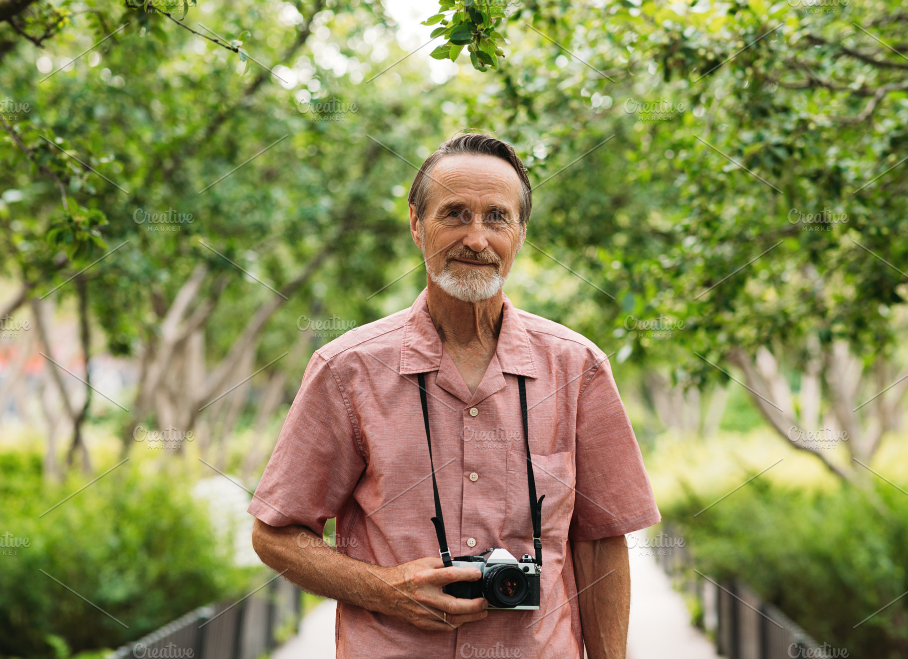 Portrait of an aged male tourist, a Person Photo by Artem Varnitsin