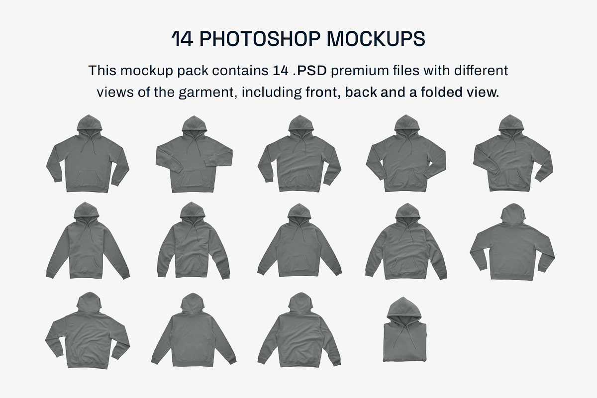 IND5000 Heavyweight Hoodie Mockups, a Hoody Mockup by GraphicHero (Photo 2 of 9)