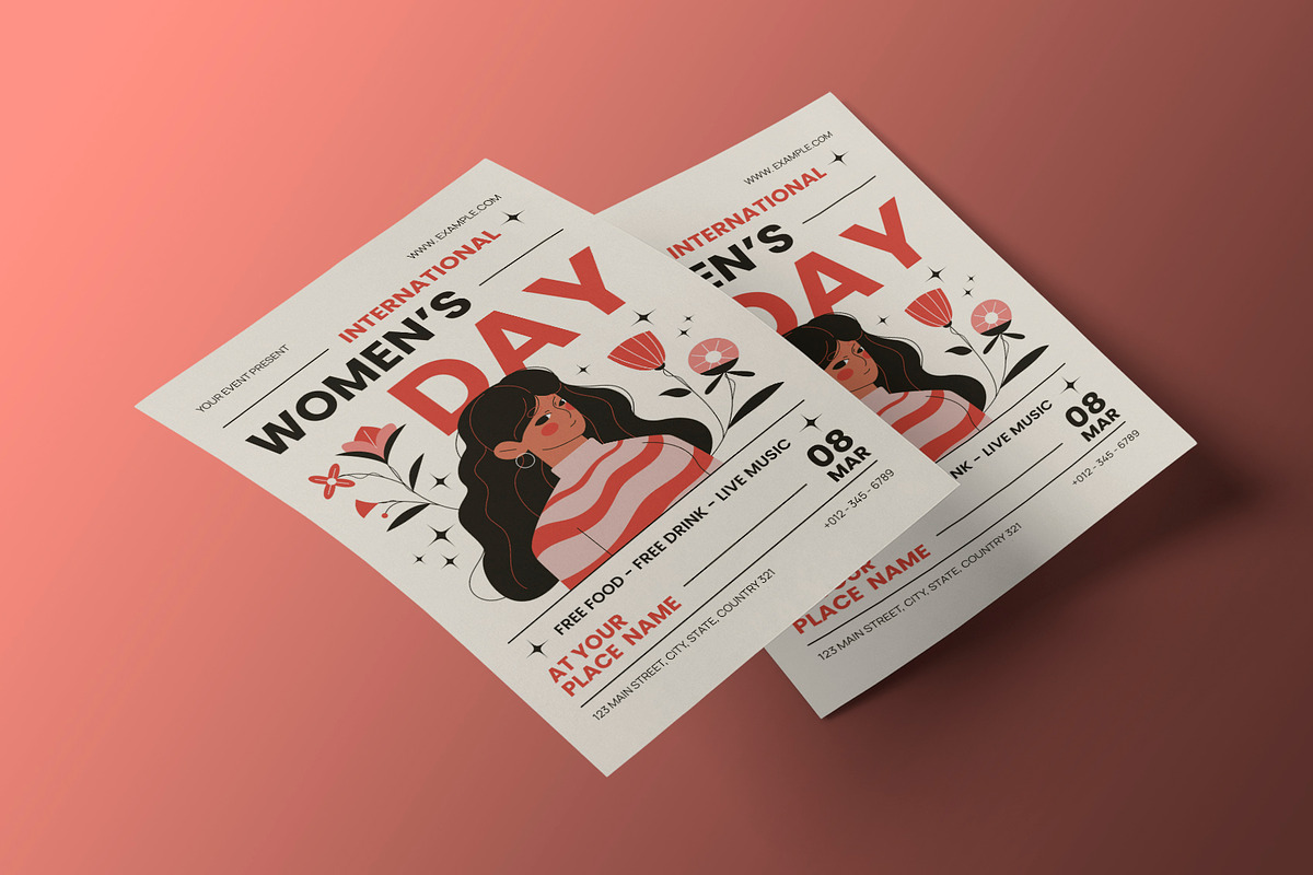 Simple International Womens Day, a Flyer Template by Neermana (Photo 3 of 4)