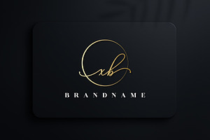 Letter XB Handwritten Signature Logo