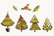 Watercolor Santas and Snowmen, an Illustration by talloshau's illustrations (Thumbnail 6 of 10)