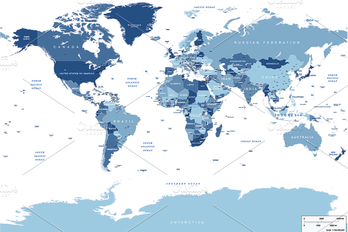 World Map with countries and globe, a Work Illustration by Cartorical (Photo 2 of 9)
