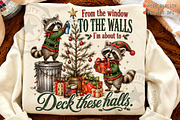Funny Christmas Raccoon PNG, a Seasonal Illustration by OK Design (Thumbnail 4 of 5)