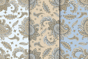 Paisley Fabric Seamless Pattern