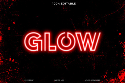 Glow PSD Text Style Effect, a Layer Style Add-On by Imamul001